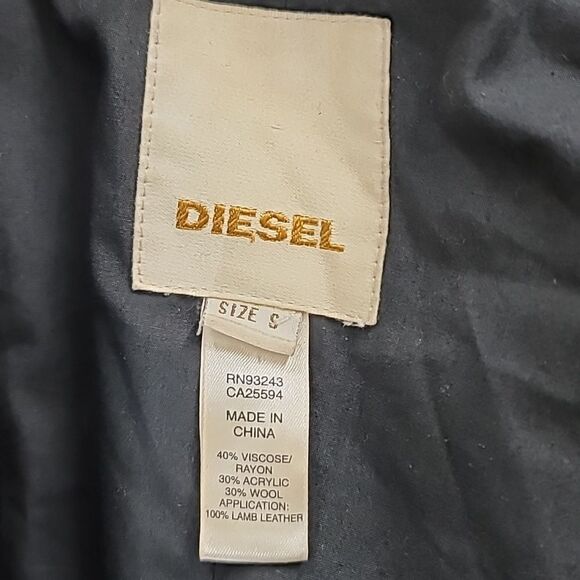Diesel Double Breasted Wool  Pea Coat - Picture 7 of 9